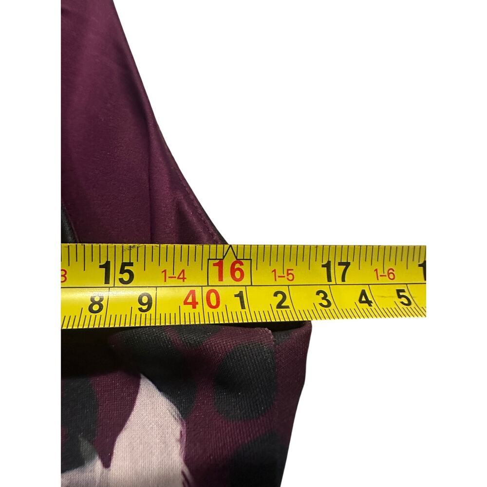 Ted Baker Purple Work V Neck Floral Size 3 8 US Knee Length Animal Office Dress - Picture 11 of 15